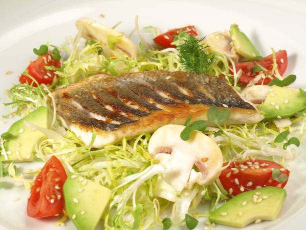 istock Sea Wolf - Fish Fillet with Salad 1921769370