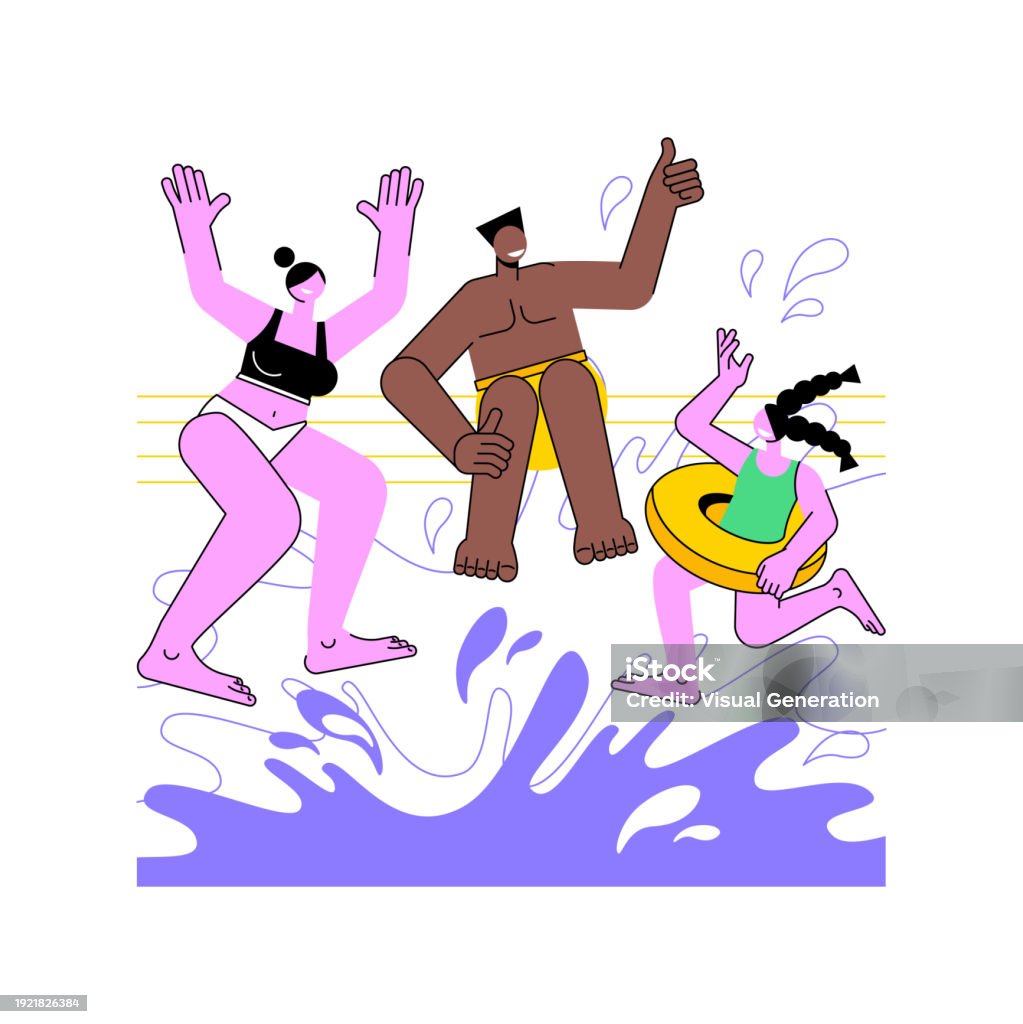 Loop Pool Cartoons Swimming Pool Fun Isolated Cartoon Vector Illustrations Stock ...
