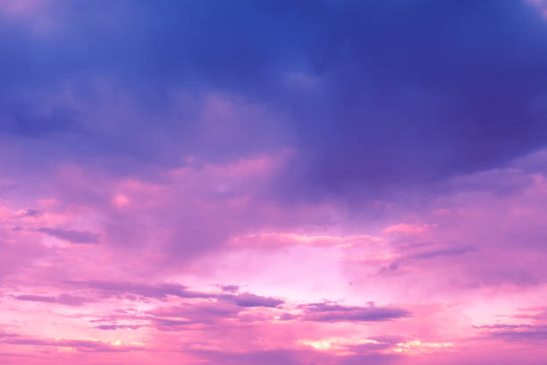 istock Colorful cloudy sky at sunset. Gradient color. Sky texture. Abstract nature background 1921841595