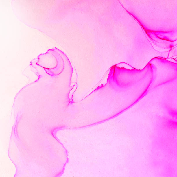 istock Natural abstract fluid art painting in alcohol ink technique. Soft dreamy colors create transparent wavy lines. 1921855653