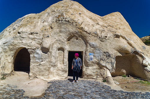 Goreme, Cappadocia, Turkey, April 15 2023: Sightseeing during visit to Cappadocia, Turkey.