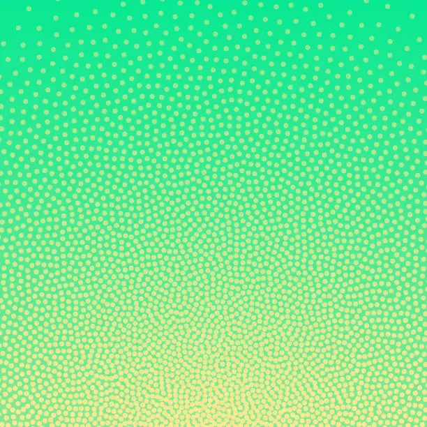 Vector illustration of Abstract design with dots and Green gradients - Stippling Art - Trendy background