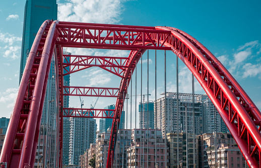 Bridge on the river in shenzhen china