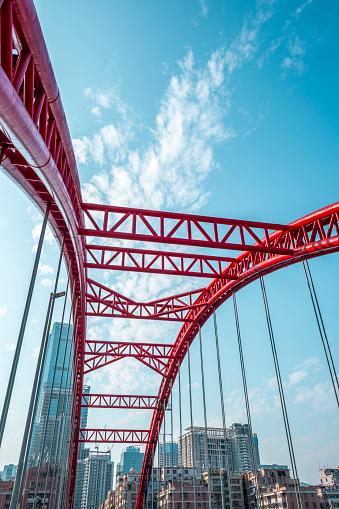 Bridge on the river in shenzhen china