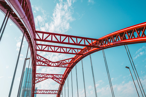 Bridge on the river in shenzhen china