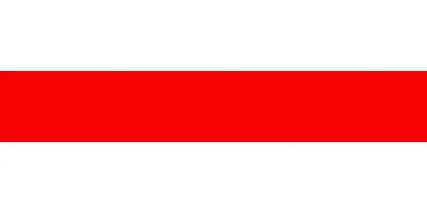 Vector illustration of Flag of Belarus (1918, 1991-1995)
