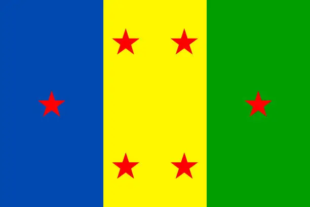 Vector illustration of Flag of the Ogoni people