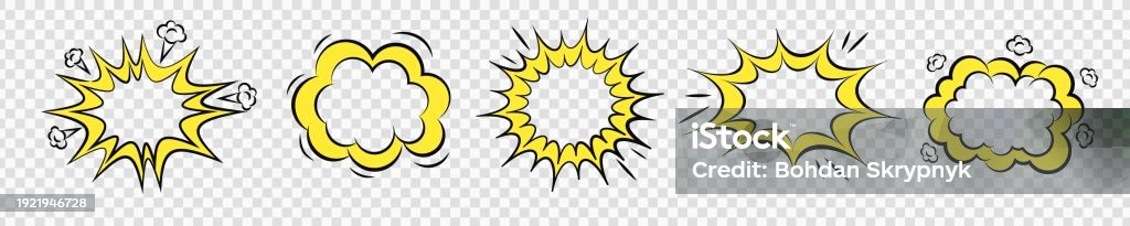 Comic Frame Explosion Comic Explosion Bang Vector Effect Slap Burst Boom Frame Stock ...