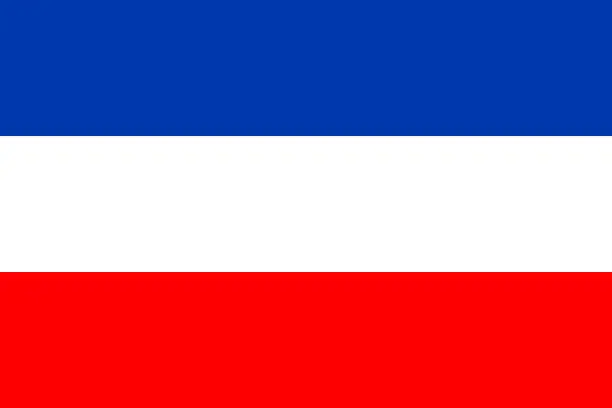 Vector illustration of Flag of Yugoslavia (1918-1941)