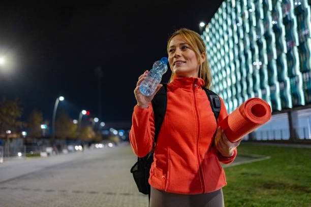 istock Woman on her way to yoga class 1921994560