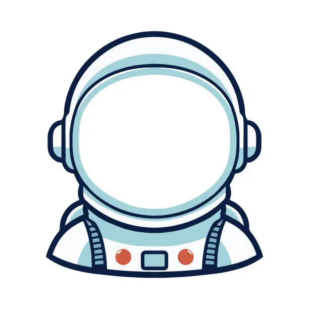 Vector illustration of Cartoon Astronaut helmet  doodle vector