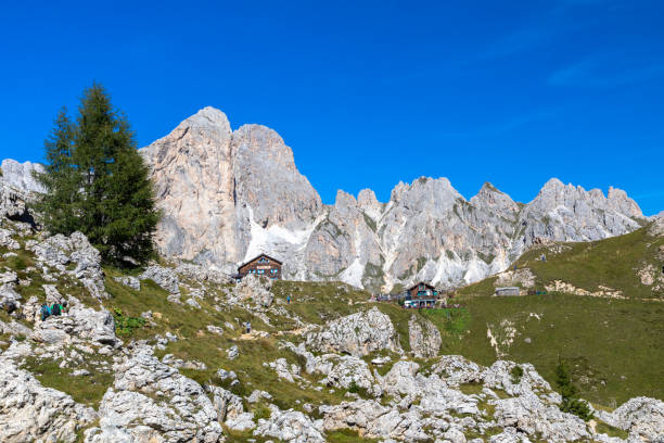 istock Huts in front of Cigolade towers, South Tyrol 1922040698