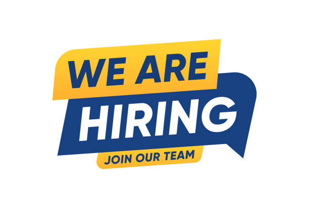 ilustrações de stock, clip art, desenhos animados e ícones de we are hiring , join our team banner sign badge vector design - recrutamento