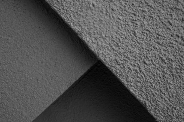 The geometric shape of gray concrete
