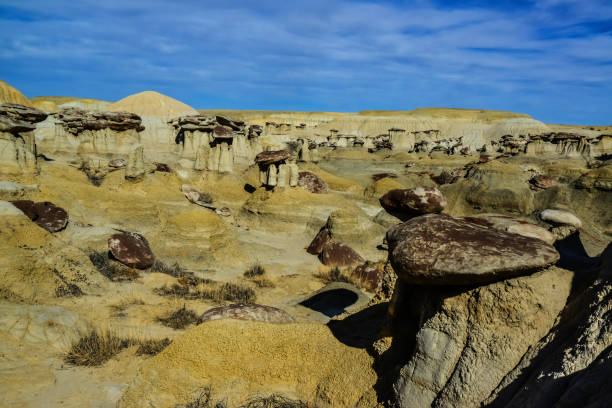 Weird sandstone formations created by erosion at Ah-Shi-Sle-Pah Wilderness Study Area in San Juan County near the city of Farmington, New Mexico.