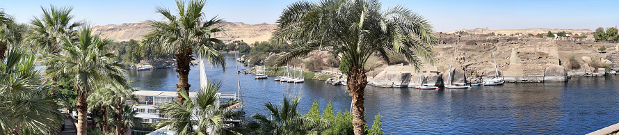 A desert island on the Nile river, Aswan, Egypt.