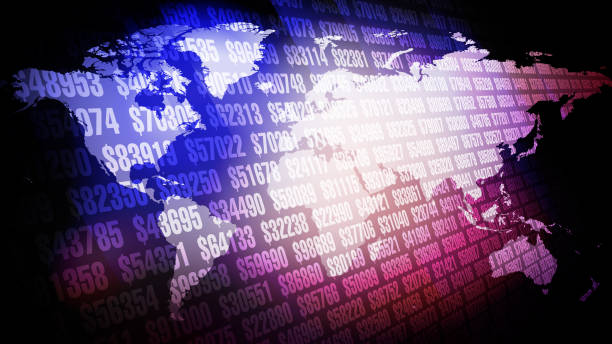 istock World map shows changing dollars background as global finance and digital money transform financial market with united states dollar at forefront of taxation, accounting, and financial services 1922230949
