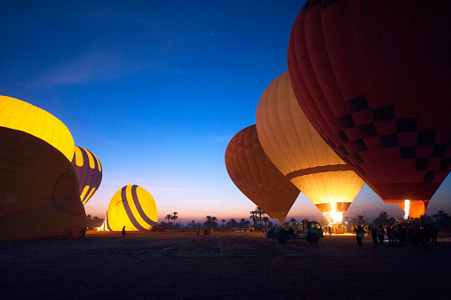 Beautiful View of hot air balloons in Avon Valley, Northam Western Australia.