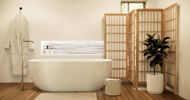 istock The Bath and toilet on bathroom japanese style. 1922296845