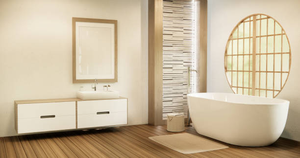 istock The Bath and toilet on bathroom japanese style. 1922297931