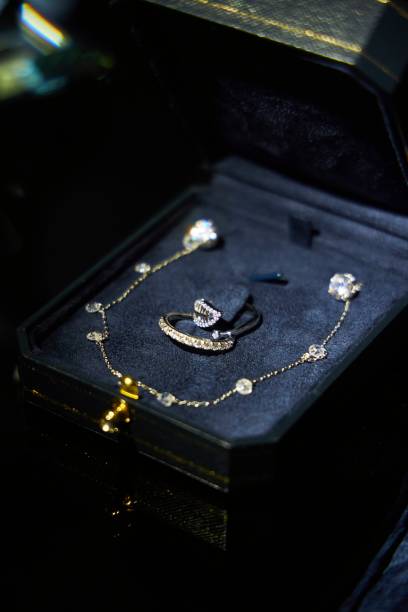istock A jewelry box with jewelry inside on the table. 1922308229