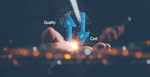 istock Cost and quality control, Control Quality and cost optimization for products or services to improve customer satisfaction,enhance company performance. Successful corporate strategy, quality control. 1922318760