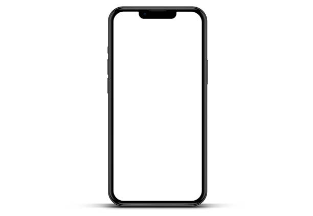 istock 3D realistic high quality smartphone mockup with isolated background. Smart phone mockup collection. Device front view. 3D mobile phone with shadow on white background. 1922320233