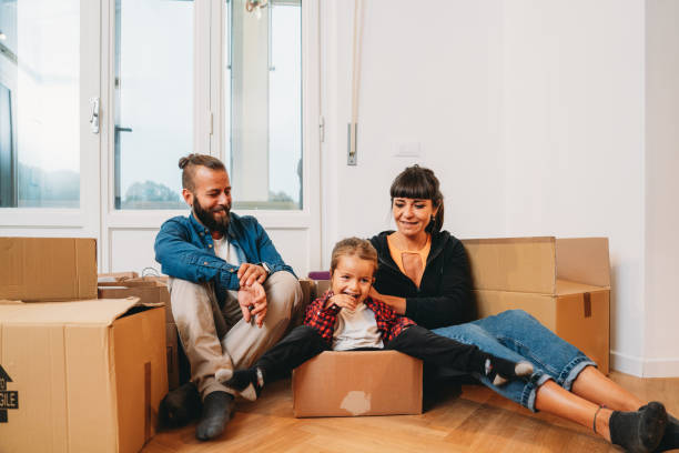 istock A family is resting on the floor during the relocation 1922336229