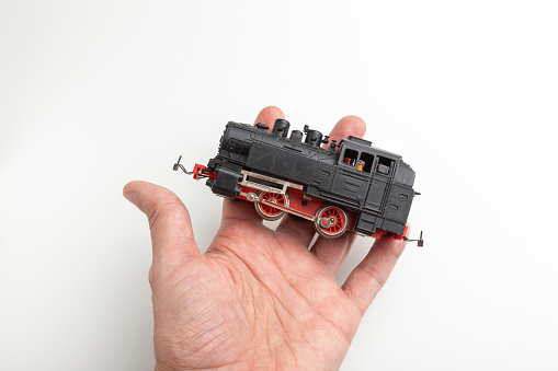 Little tin train, an unforgettable toy from the 1950s.