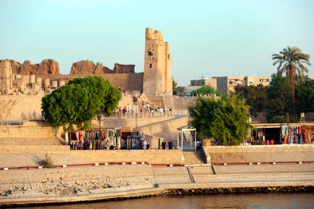 templo duplo de kom ombo, construído durante a dinastia ptolomaica, governo de assuão, rio nilo, egito - egyptian dynasty - fotografias e filmes do acervo