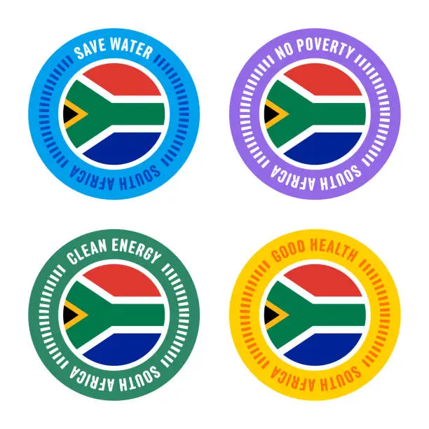 Vector illustration of Sustainability Goals for South Africa