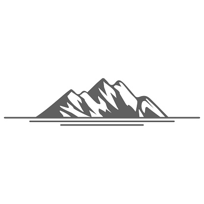 Retro Vintage Mountain Iceberg Illustration Design Vector