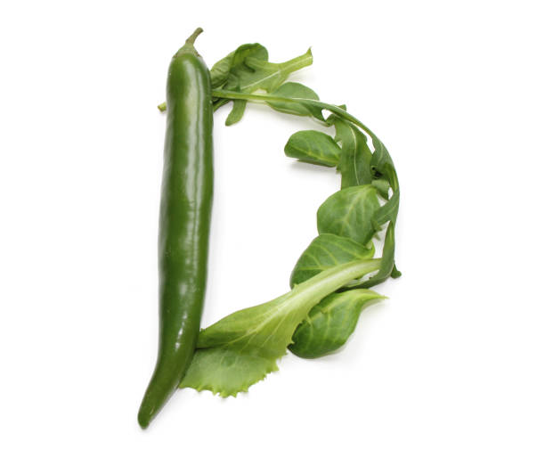 istock letter d made from green salad and chili peppers alphabetic ABC letters 1922475403