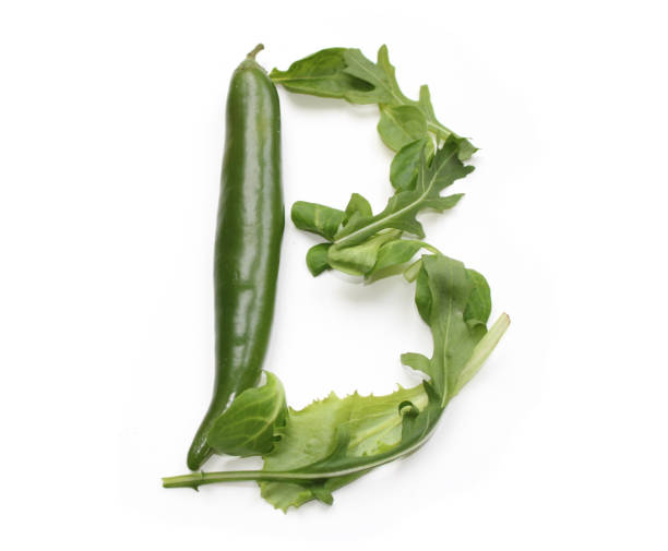 istock letter b made from green salad and chili peppers alphabetic ABC letters 1922475422