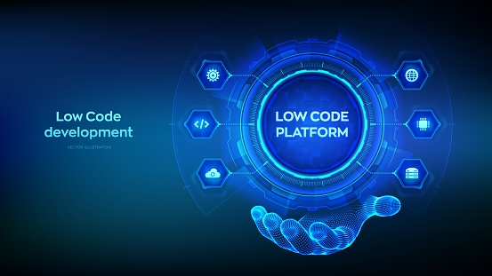 Low Code Platform And No Code Development Technology Concept In ...