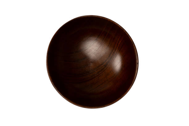 istock Empty wooden bowl isolated on a white background. 1922590581