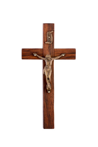 istock Crucifix isolated on white background with clipping path 1922595959