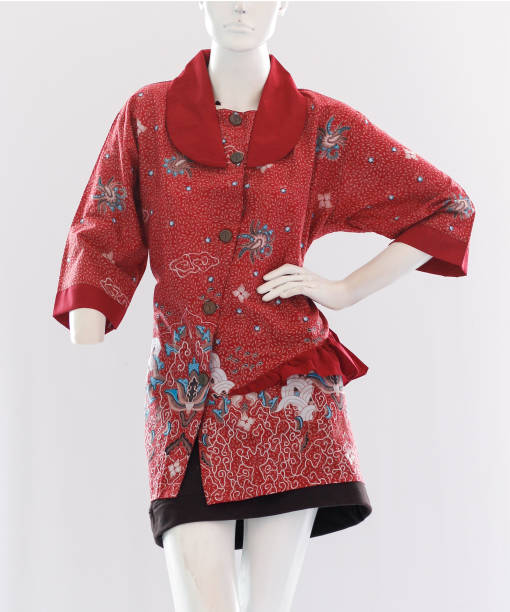 istock Batik blouse with formal style for female office workers 1922611296