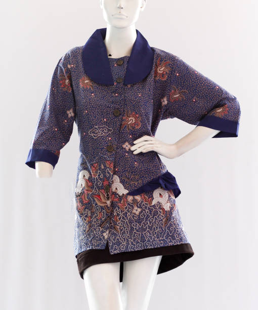istock Batik blouse with formal style for female office workers 1922611297
