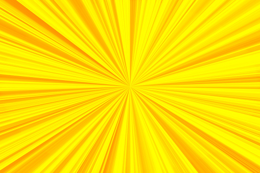 Abstract radial beams background in yellow / orange colors.