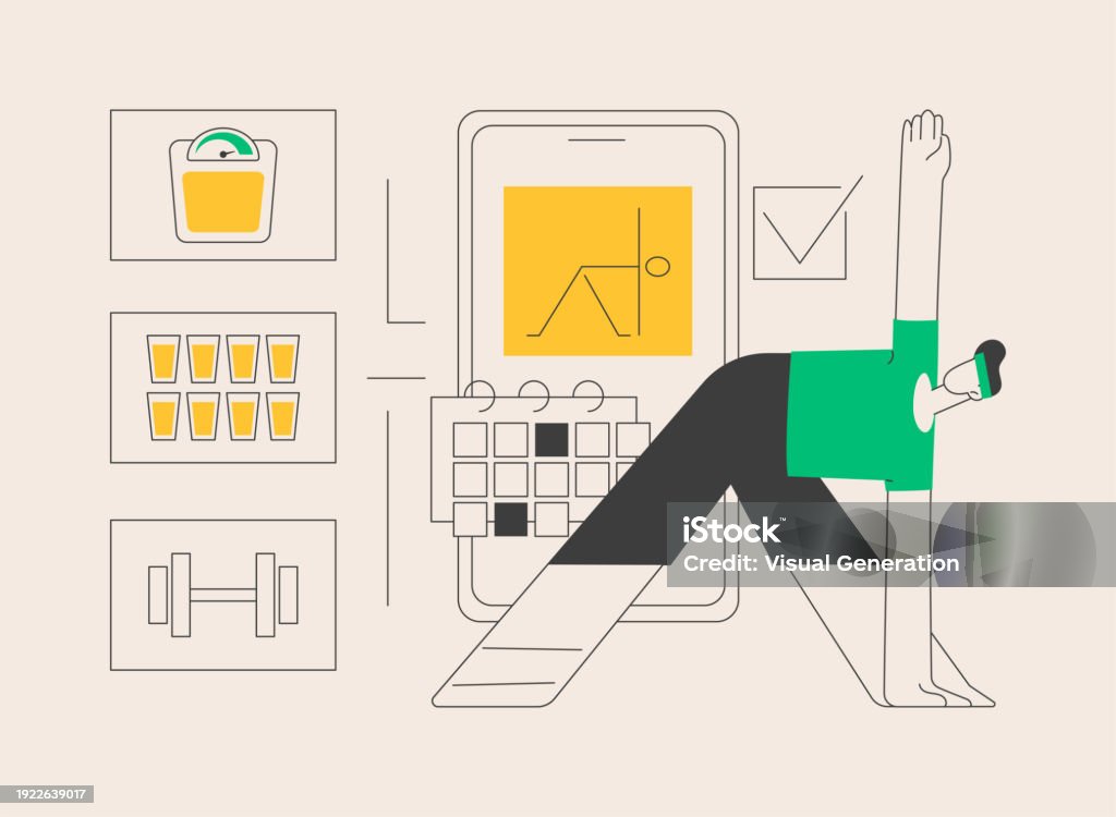 Computer Training Abstract Image Smart Training Abstract Concept Vector Illustration Stock Illustration ...