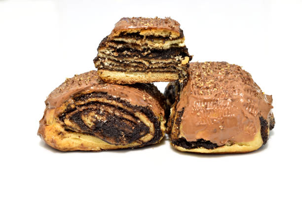 istock Rolls with poppy seeds and chocolate fudge. 1922661766