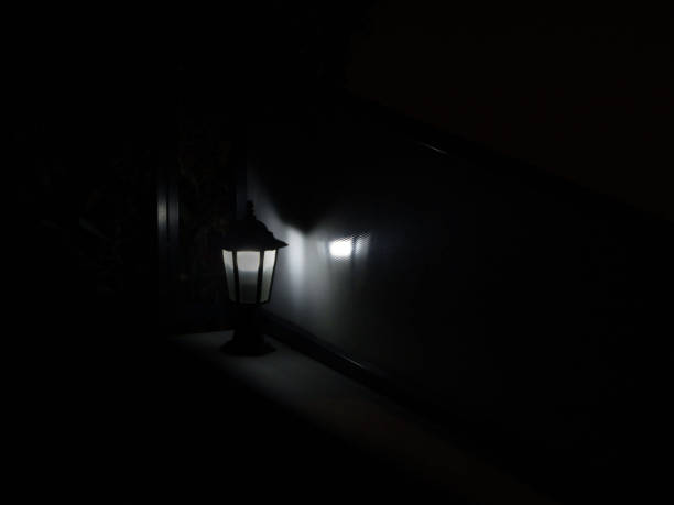 Aesthetic lamp that illuminates the pool and the street in the dark