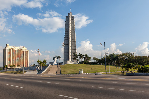 famous plaza de la revolución in havana, cuba.