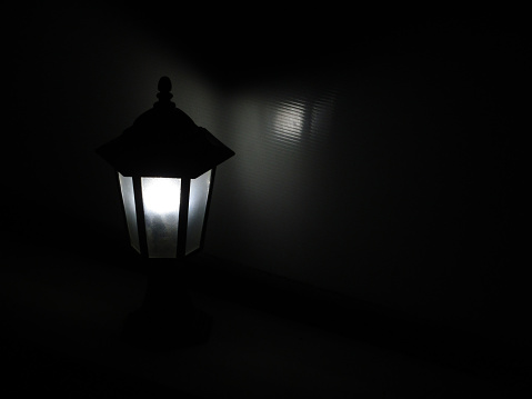 light lamp and dark place