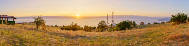 istock Panoramic sunset view of Lake Ohrid 1922745394