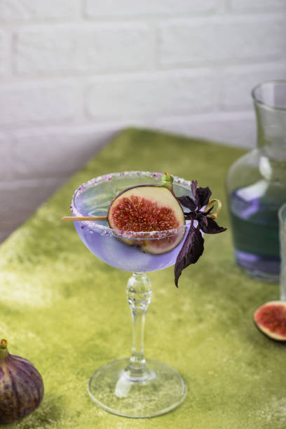 istock Purple fig cocktail or mocktail in glass 1922794728