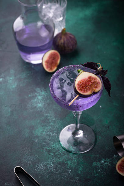 istock Purple fig cocktail or mocktail in glass 1922795240