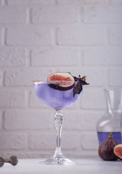 istock Purple fig cocktail or mocktail in glass 1922795245