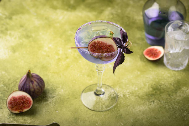 istock Purple fig cocktail or mocktail in glass 1922795246